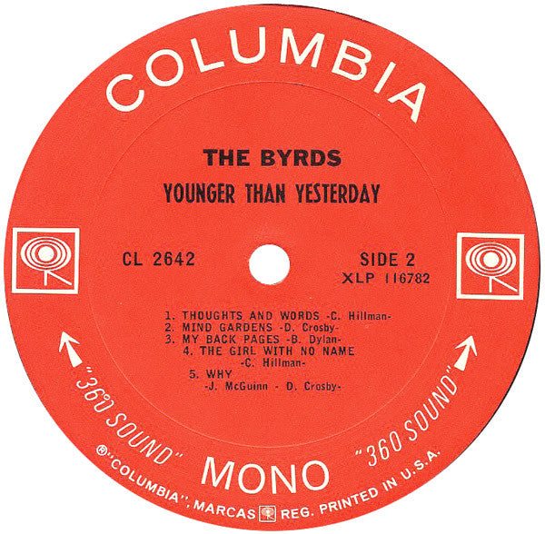 The Byrds : Younger Than Yesterday (LP, Album, Mono, Pit)