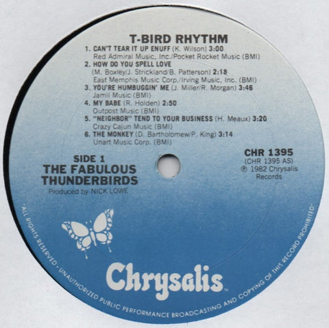 The Fabulous Thunderbirds : T-Bird Rhythm (LP, Album, Ter)