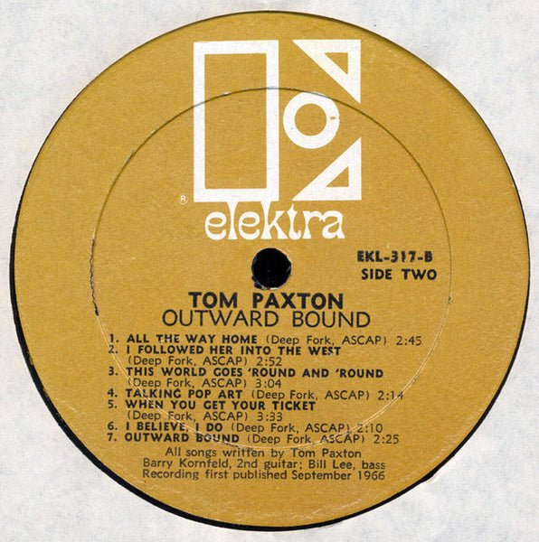 Tom Paxton : Outward Bound (LP, Mono)