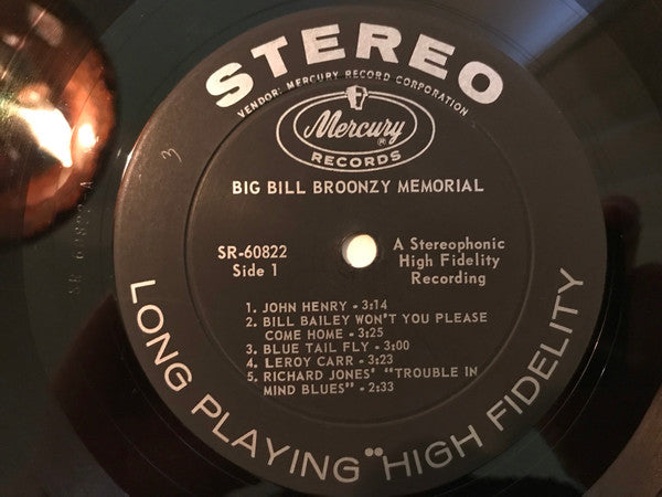 Big Bill Broonzy : Big Bill Broonzy Memorial (LP, Comp)