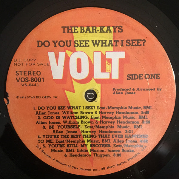 The Bar-Kays* : Do You See What I See? (LP, Album, Promo, Gat)