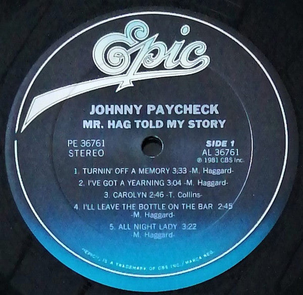 Johnny Paycheck : Mr. Hag Told My Story (LP, Album)