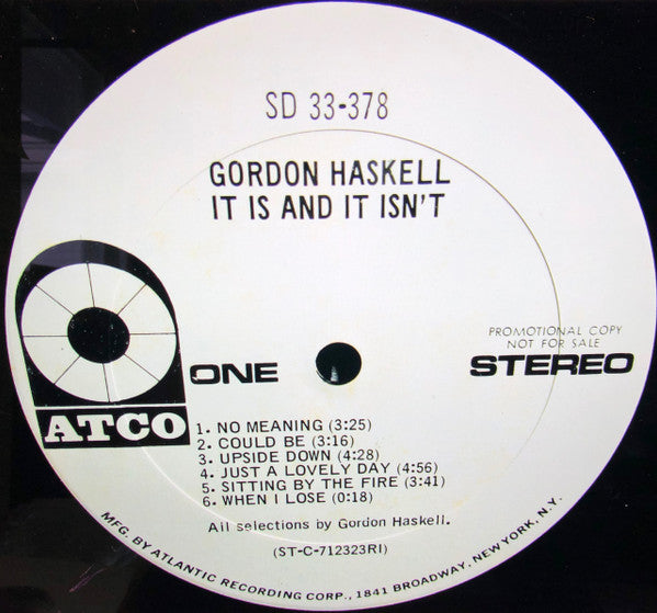 Gordon Haskell : It Is And It Isn't (LP, Album, Promo, RI )