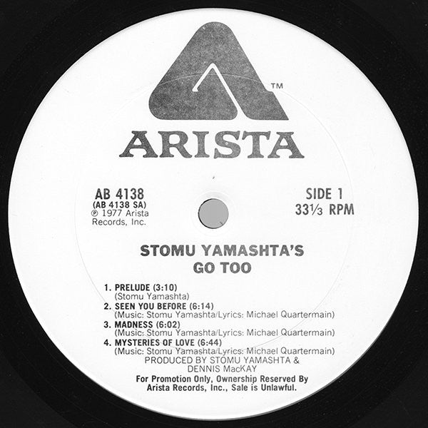 Stomu Yamashta's Go : Stomu Yamashta's Go Too (LP, Album, Promo)