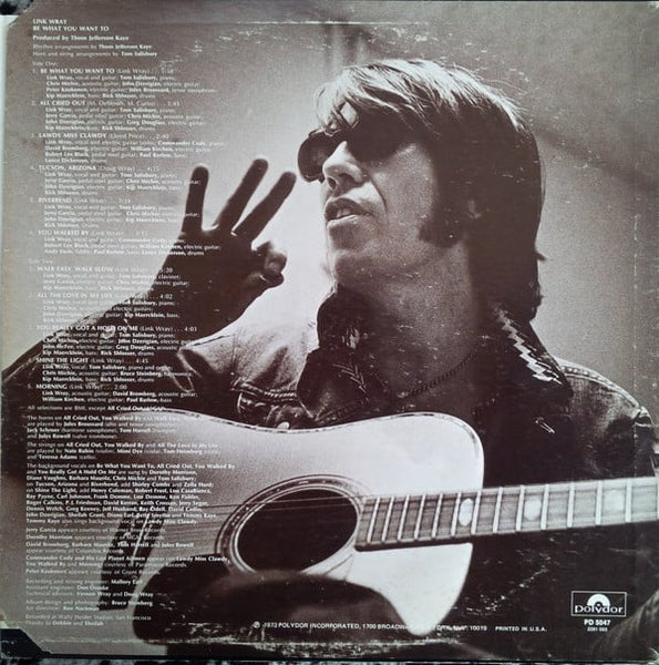 Link Wray : Be What You Want To (LP, Album, Scr)