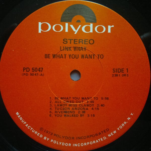 Link Wray : Be What You Want To (LP, Album, Scr)