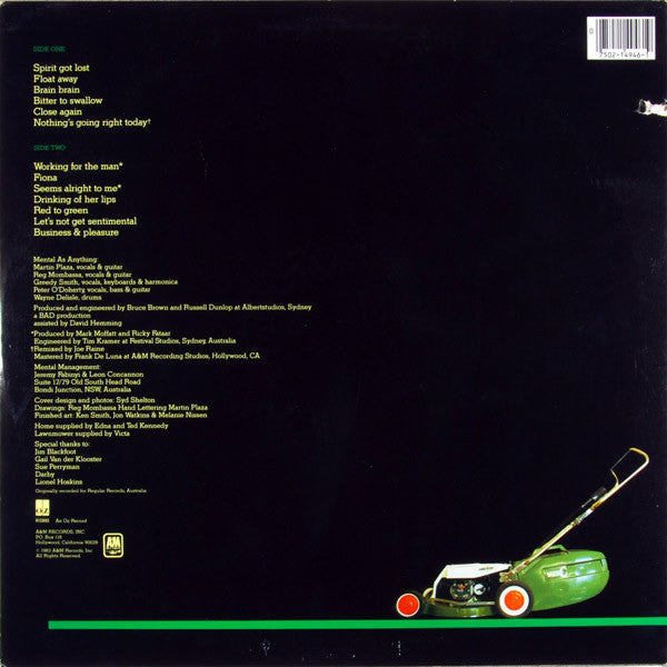 Mental As Anything : Creatures Of Leisure (LP, Album, Mon)