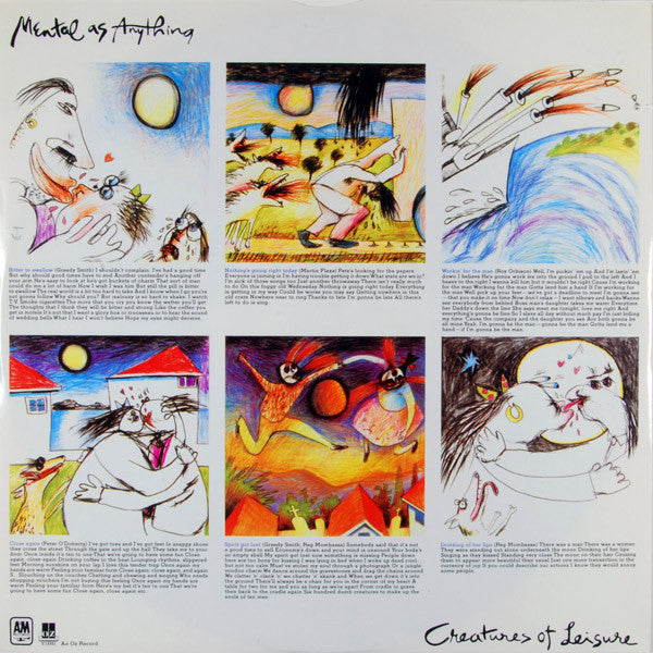 Mental As Anything : Creatures Of Leisure (LP, Album, Mon)