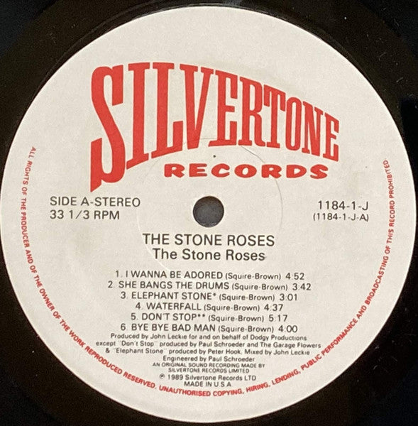 The Stone Roses : The Stone Roses (LP, Album, Hit)