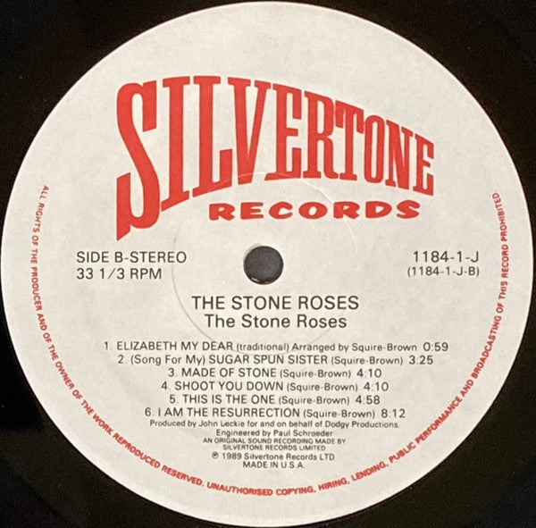 The Stone Roses : The Stone Roses (LP, Album, Hit)