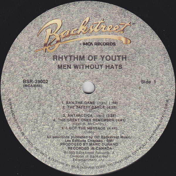 Men Without Hats : Rhythm Of Youth (LP, Album, Pic)