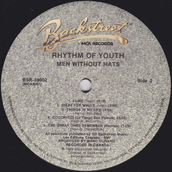 Men Without Hats : Rhythm Of Youth (LP, Album, Pic)