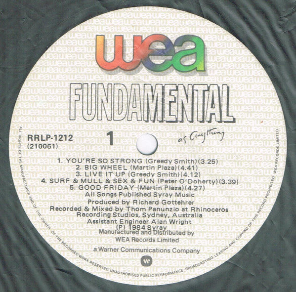 Mental As Anything : Fundamental As Anything (LP, Album)