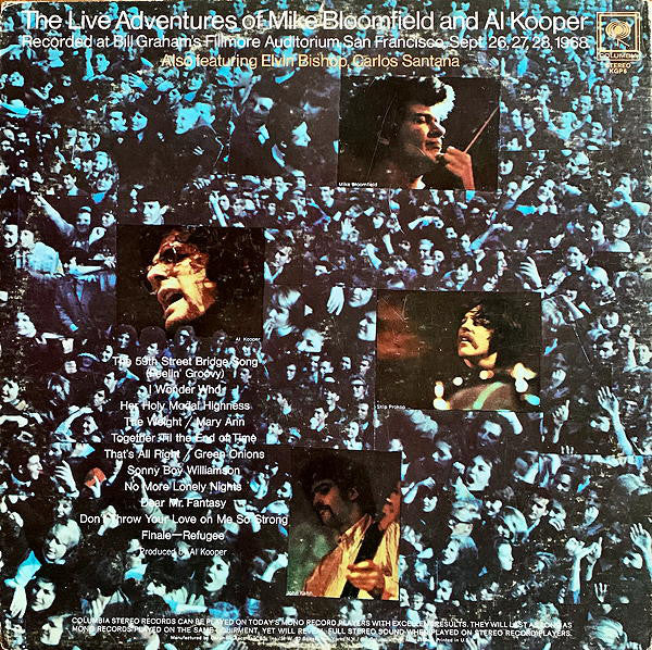 Mike Bloomfield & Al Kooper : The Live Adventures Of Mike Bloomfield And Al Kooper (2xLP, Album, Pit)