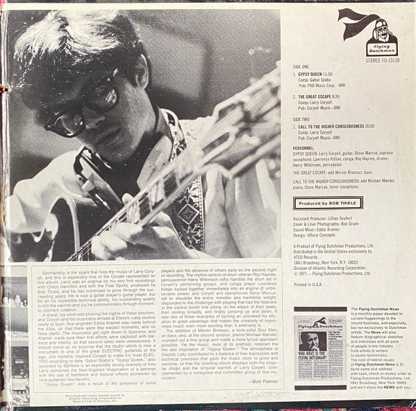 Larry Coryell : Barefoot Boy (LP, Album, Club, Pre)