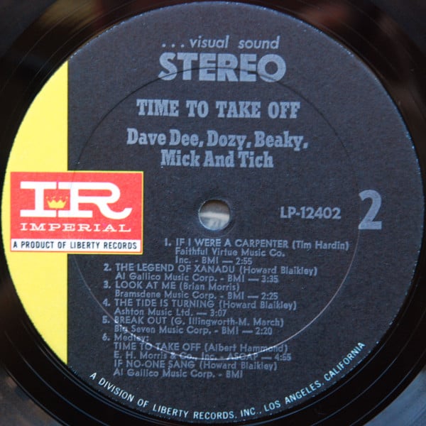 Dave Dee, Dozy, Beaky, Mick & Tich : Time To Take Off (LP, Album, All)