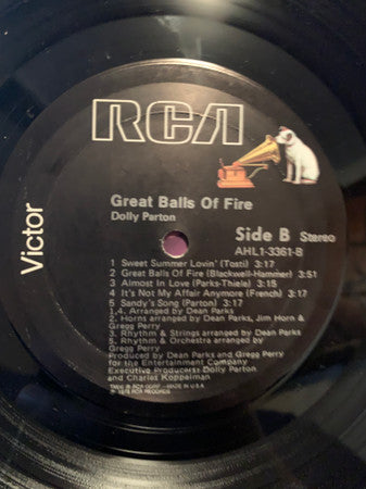 Dolly Parton : Great Balls Of Fire (LP, Album, Gat)