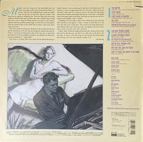 Gene Clark And Carla Olson : So Rebellious A Lover (LP, Album)