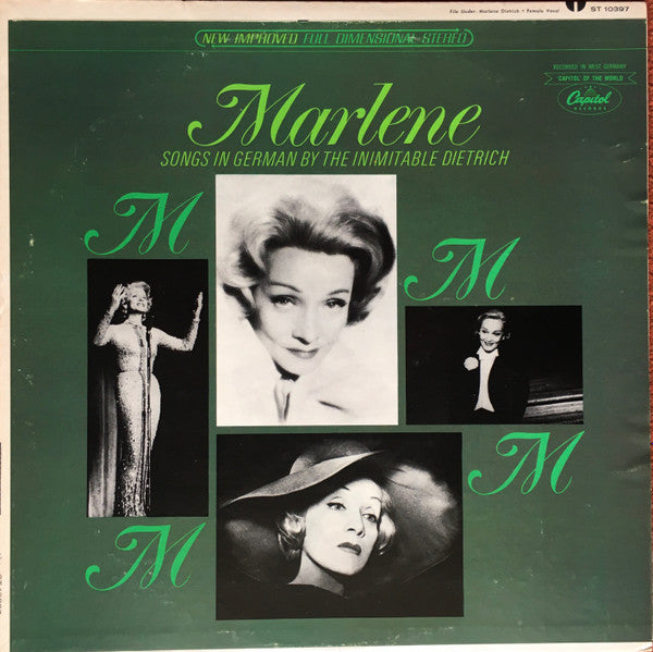 Marlene Dietrich : Songs In German By The Inimitable Dietrich (LP, RE)