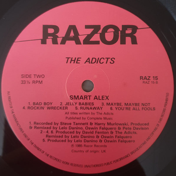 The Adicts : Smart Alex (LP, Album)