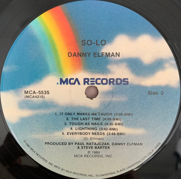 Danny Elfman : So-Lo (LP, Album, Pin)