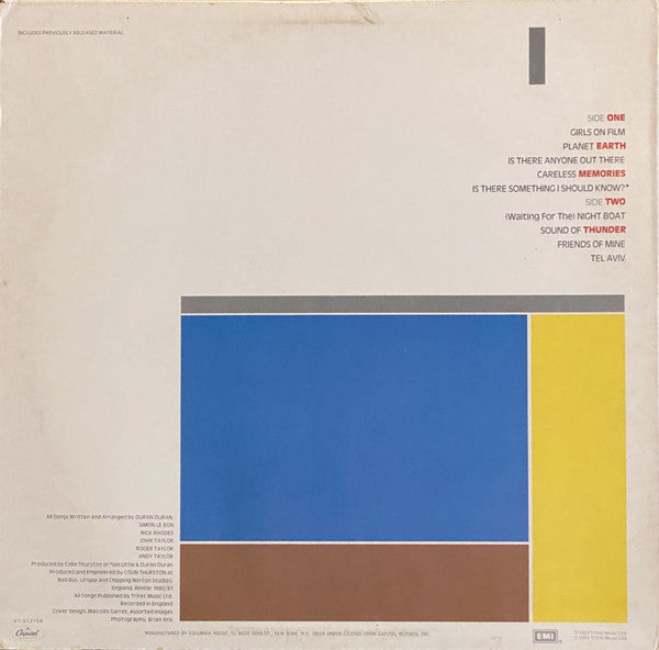 Duran Duran : Duran Duran (LP, Album, Club, RE, Col)
