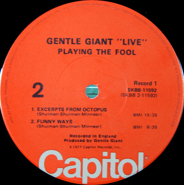 Gentle Giant : Playing The Fool (2xLP, Album)