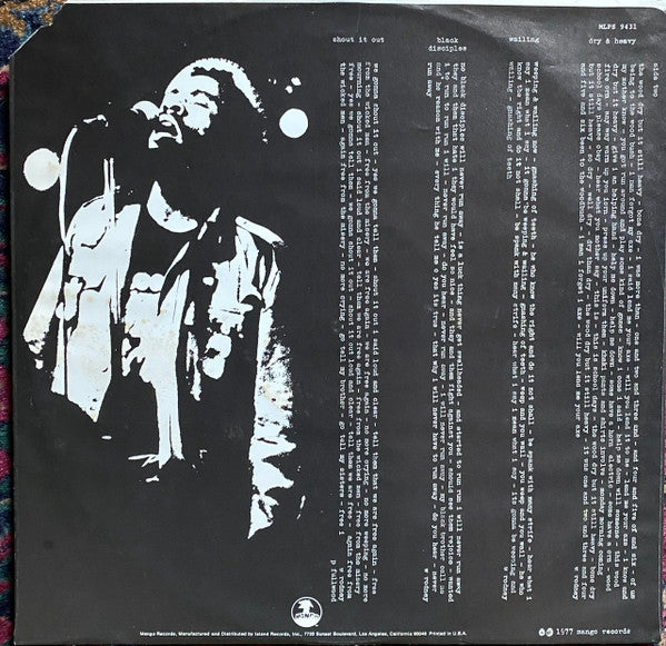 Burning Spear : Dry & Heavy (LP, Album, RE, Ter)