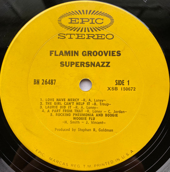 The Flamin' Groovies : Supersnazz (LP, Album, Ter)