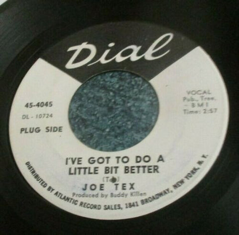 Joe Tex : I've Got To Do A Little Bit Better (7", Promo)