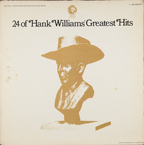 Hank Williams : 24 Of Hank Williams' Greatest Hits (2xLP, Comp, RE, Gat)