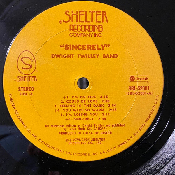 Dwight Twilley Band : Sincerely (LP, Album)