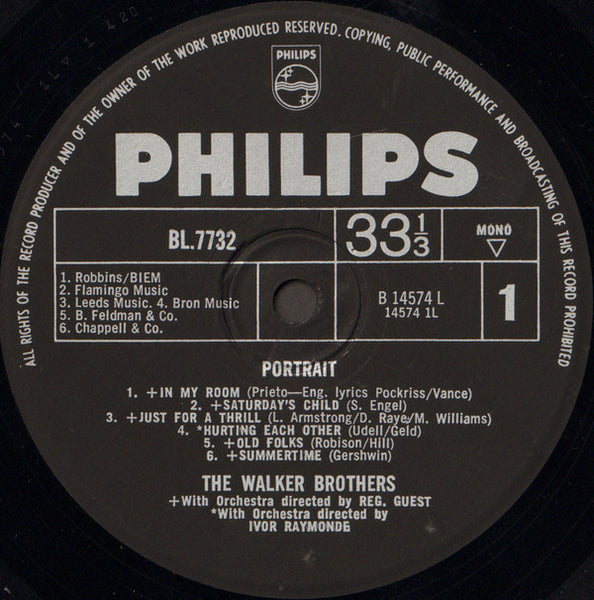 The Walker Brothers : Portrait (LP, Album, Mono)