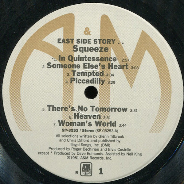 Squeeze (2) : East Side Story (LP, Album, R -)