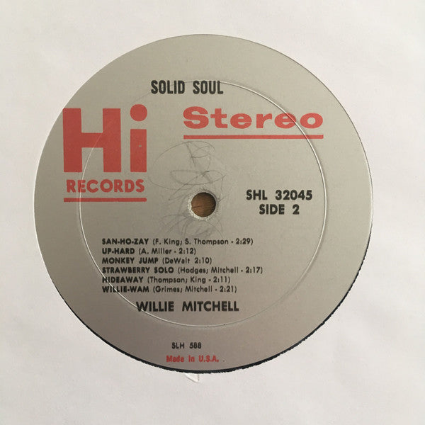 Willie Mitchell : Solid Soul (LP, Album, Mon)