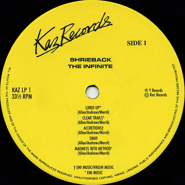 Shriekback : The Infinite (LP, Comp, RE)