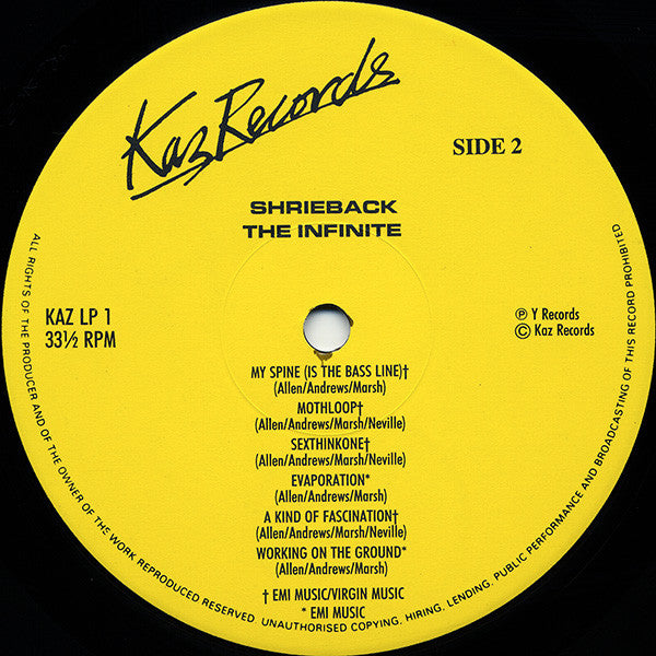 Shriekback : The Infinite (LP, Comp, RE)