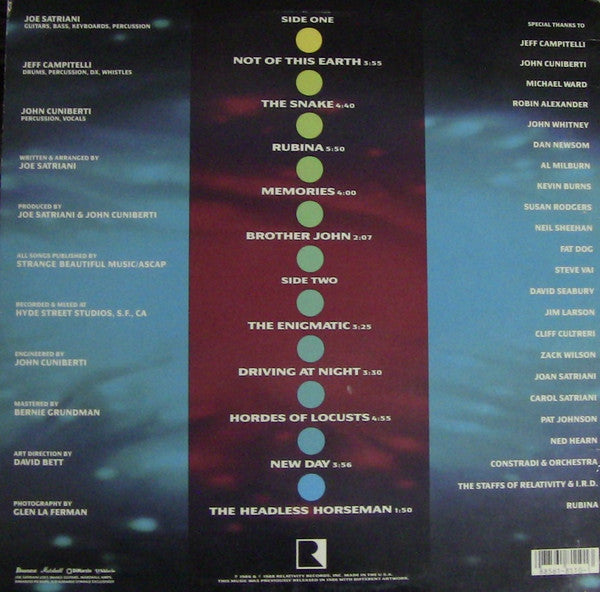 Joe Satriani : Not Of This Earth (LP, RE)