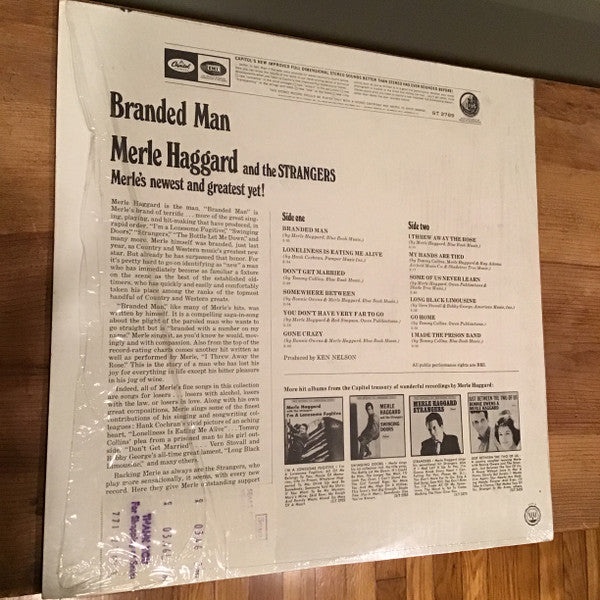 Merle Haggard And The Strangers (5) : Branded Man (LP, Album)