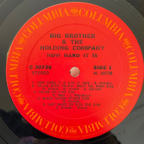 Big Brother And The Holding Company* : How Hard It Is (LP, Album, Pit)