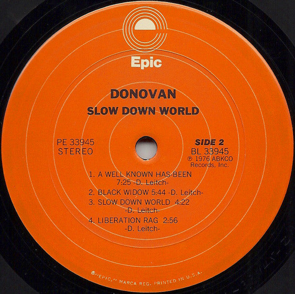 Donovan : Slow Down World (LP, Album)