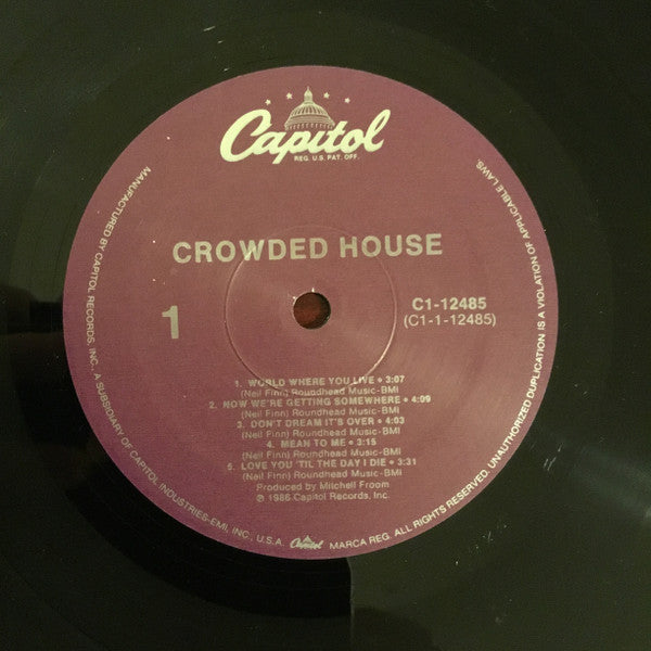 Crowded House : Crowded House (LP, Album, RP, Spe)