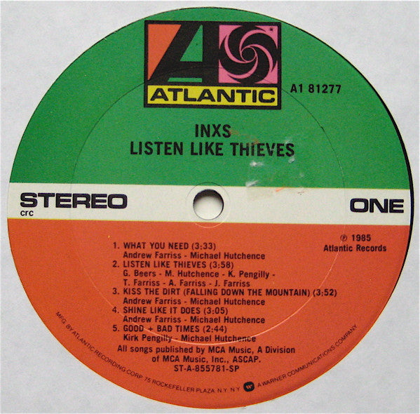 INXS : Listen Like Thieves (LP, Album, Club, Col)
