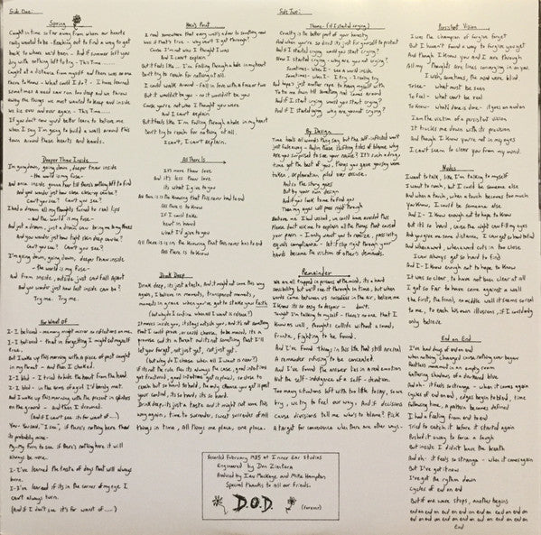 Rites Of Spring : Rites Of Spring (LP, Album, RE, RM, $8 )