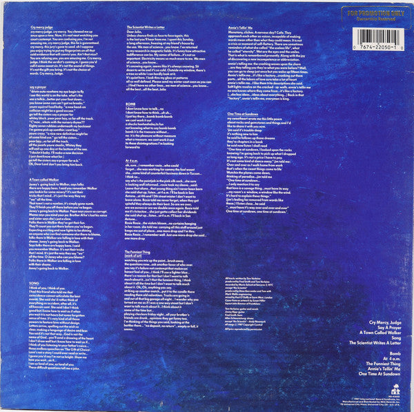 Tom Verlaine : Flash Light (LP, Album, Glo)