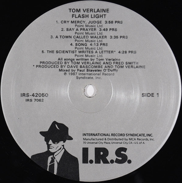 Tom Verlaine : Flash Light (LP, Album, Glo)