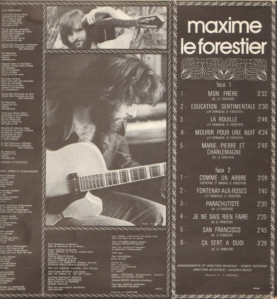 Maxime Le Forestier : Maxime Le Forestier (LP, Album, RE, Gat)