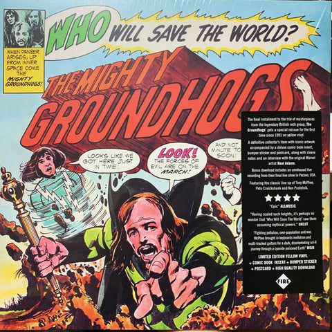 Groundhogs* : Who Will Save The World? The Mighty Groundhogs (LP, Album, RSD, Dlx, Ltd, RE, RM, Yel)