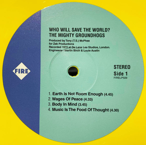 Groundhogs* : Who Will Save The World? The Mighty Groundhogs (LP, Album, RSD, Dlx, Ltd, RE, RM, Yel)