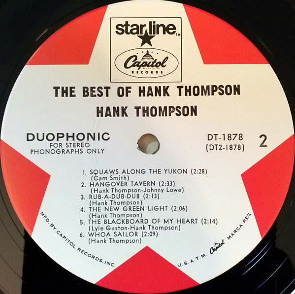 Hank Thompson And The Brazos Valley Boys* : The Best Of Hank Thompson And The Brazos Valley Boys (LP, Comp, Scr)